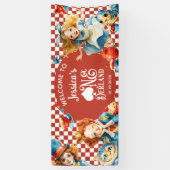 Festive Alice in ONEDERLAND 1st Birthday WELCOME Banner (Vertikal)