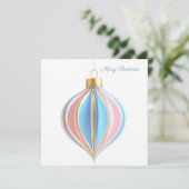Festive and elegant Christmas Bauble Greeting Karte (Stehend Vorderseite)