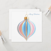 Festive and elegant Christmas Bauble Greeting  Karte (Vorderseite/Rückseite Beispiel)