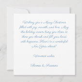 Festive and elegant Christmas Bauble Greeting Karte (Rückseite)