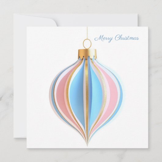 Festive and elegant Christmas Bauble Greeting Karte (Vorderseite)