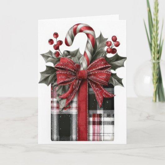 Festive and elegant Christmas Greeting Card Karte (Vorderseite)