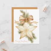 Festive and elegant Christmas Greeting Card Karte (Vorderseite/Rückseite Beispiel)