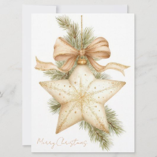 Festive and elegant Christmas Greeting Card Karte (Vorderseite)