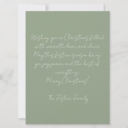Festive and elegant Christmas Greeting Card Karte (Rückseite)
