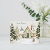 Festive and elegant Christmas Greeting Postcard Postkarte (Stehend Vorderseite)