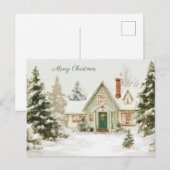 Festive and elegant Christmas Greeting Postcard Postkarte (Vorne/Hinten)