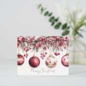 Festive and elegant Christmas Greeting Postcard Postkarte (Stehend Vorderseite)
