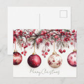Festive and elegant Christmas Greeting Postcard Postkarte (Vorne/Hinten)