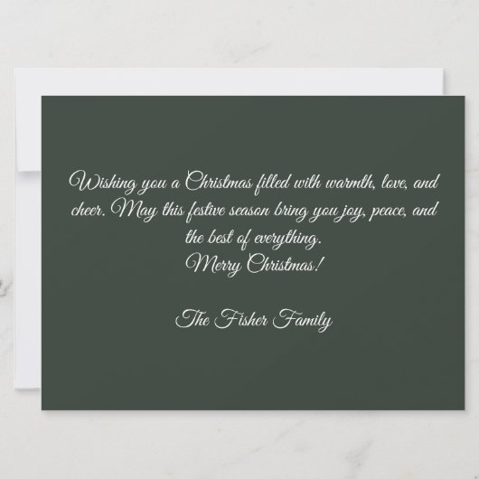 Festive and elegant Christmast Greeting Card Karte (Rückseite)