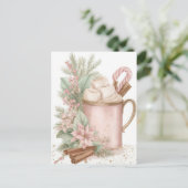 Festive and elegant Pastel Christmas Mug Postkarte (Stehend Vorderseite)