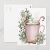 Festive and elegant Pastel Christmas Mug Postkarte (Vorne/Hinten)