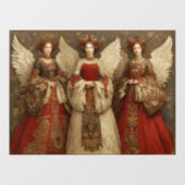 Festive Angels Fensteraufkleber (Blatt)