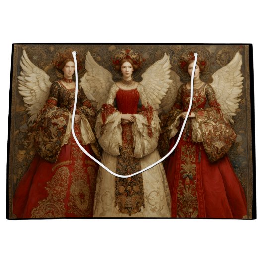 Festive Angels Große Geschenktüte (Vorderseite)
