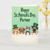 Festive Animal Friends Karte (Gelbe Blume)