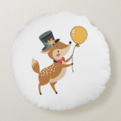 Festive animals - Fawn Rundes Kissen (Rückseite)