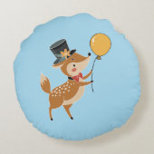 Festive animals - Fawn Rundes Kissen (Rückseite)