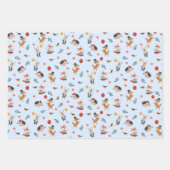 Festive animals geschenkpapier set (Vorderseite 3)