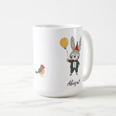 Festive animals - Rabbit Kaffeetasse (VorderseiteRechts)