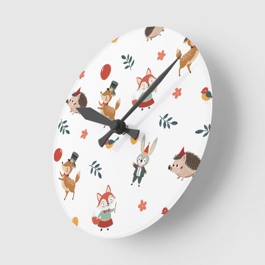 Festive animals runde wanduhr (Winkel)