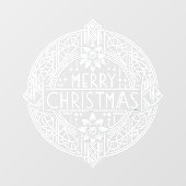 Festive Art Deco Frohe Weihnachtsklingeln Fensteraufkleber (Blatt)