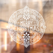 Festive Art Deco Frohe Weihnachtsklingeln Fensteraufkleber (Blatt 2)