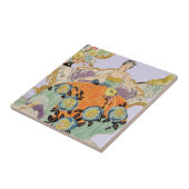 Festive Art Deco Lady Fliese (Seite)