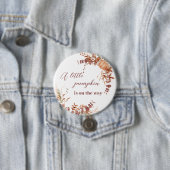 Festive Autumn Terracotta Baby Fox Pumpkin Button (Beispiel)