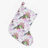 Festive Axlotl Großer Weihnachtsstrumpf (Vorderansicht (hängend))