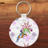 Festive Axlotl Schlüsselanhänger (Vorderseite)