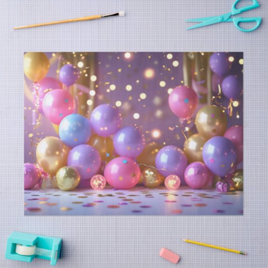 Festive Balloon Bliss Seidenpapier (Basteln)