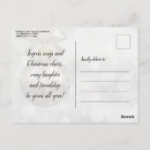 Festive Baubles Christmas Dinner Party Invitation Postkarte (Rückseite)