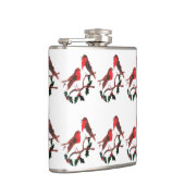 Festive Bird Art Holly Robins Flachmann (Rechts)