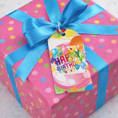 Festive Birthday Gift Tag Geschenkanhänger