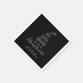 Festive Black New Years Eve Party Paper Serviette (Ecke)