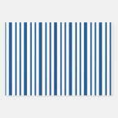 Festive Blue and White Christmas Tree Pattern Geschenkpapier Set (Vorderseite 3)