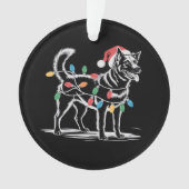 Festive Blue Heeler Christmas Holiday Cattle Dog Ornament (Vorderseite)