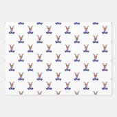 Festive Blue Kasky Weihnachtsmann Geschenkpapier Set (Vorderseite 3)