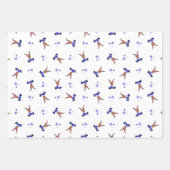 Festive Blue Kasky Weihnachtsmann Geschenkpapier Set (Vorderseite 3)