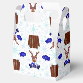 Festive Blue Kasky Weihnachtsmann Geschenkschachtel (Geöffnet)