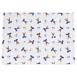 Festive Blue Kasky Weihnachtsmann Große Geschenktüte