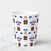 Festive Blue Kasky Weihnachtsmann Pappbecher (Rechts)