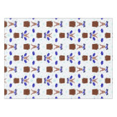 Festive Blue Kasky Weihnachtsmann Tischdecke (Vorderseite (Horizontal))