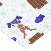 Festive Blue Kasky Weihnachtsmann Tischdecke (Schrägansicht)