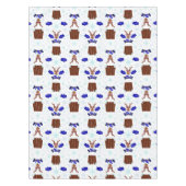 Festive Blue Kasky Weihnachtsmann Tischdecke (Vorderseite)