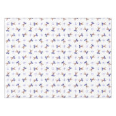 Festive Blue Kasky Weihnachtsmann Tischdecke (Vorderseite (Horizontal))