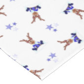 Festive Blue Kasky Weihnachtsmann Tischdecke (Schrägansicht)