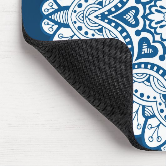 Festive Blue Mandala Mousepad (Ecke)