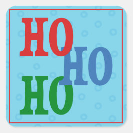 Festive Blue Polka Dot Holiday Geschenkartikel Auf Quadratischer Aufkleber