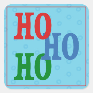 Festive Blue Polka Dot Holiday Geschenkartikel Auf Quadratischer Aufkleber